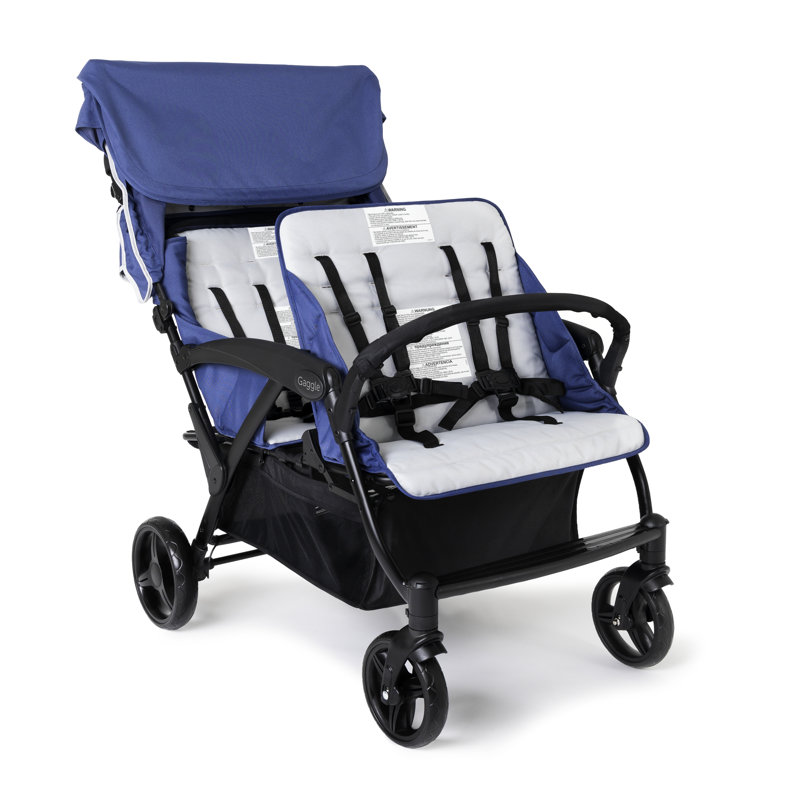 Gaggle Odyssey Quad Stroller Navy Gray